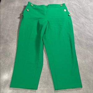 Zara  Vibrant Green Straight Leg Pants
